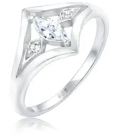 Elli Verlobungsring Zirkonia Weiß 925 Sterling Silber silberfarben 52 mm