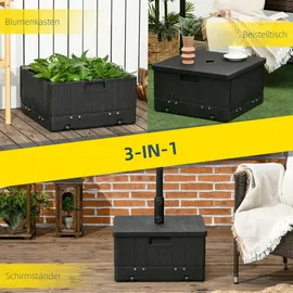 Outsunny Schirmständer Metall Schwarz