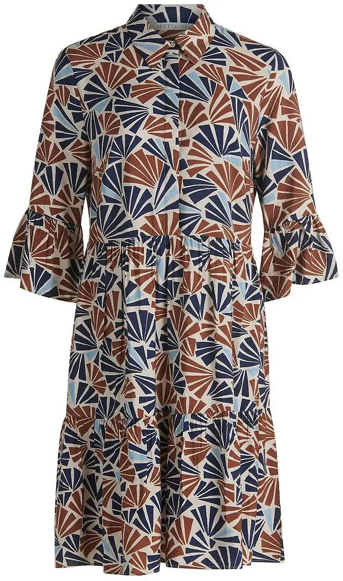 Kleid langem 1/2-Arm Betty & Co mehrfarbig, 46