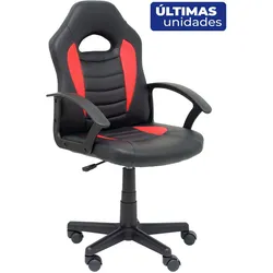 Piqueras y Crespo Gaming-Stuhl Mohedas schwarz und rot Kunstleder.