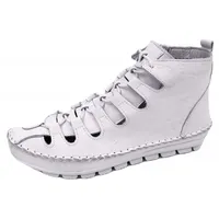 Gemini Damen Stiefelette Leder Reißverschluss 382175-01, Größe:38 EU, Farbe:Weiß - 38