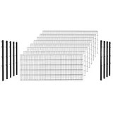 Hadra Doppelstabmattenzaun 205,4 x 143 cm Schwarz/Metall
