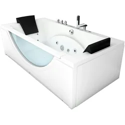AcquaVapore Whirlpool Pool Badewanne Eckwanne Wanne W81H-A 90x180cm passive Schlauch-Reinigung