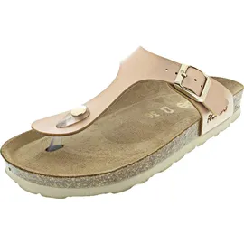 ROHDE Damen Zehentrenner Pantolette Metallic-Optik Alba 5600, Größe:39 EU,