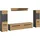 xonox.home Wohnwand Canu Eiche Artisan/Basalt grau ¦ Maße cm B: 272 H: 141