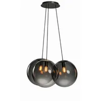 s.luce Orb Cluster 3-flg. 20 cm Rund / Rauch / Schwarz