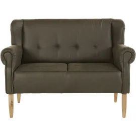 Home Affaire Küchensofa HOME AFFAIRE "Moro", grün, B:142cm H:99cm T:73cm, Microfaser in Antiklederoptik (100% Polyester), Sofas, in verschiedenen Stoffen und Farben