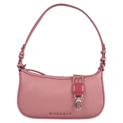 Henkeltasche BURKELY "BURKELY Taschen Leder", Damen, Gr. one size, pink, Leder, Taschen