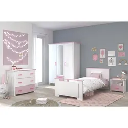 Parisot Kinderzimmer-Set "Biotiful 12", 4-tlg Weiß-Rosa