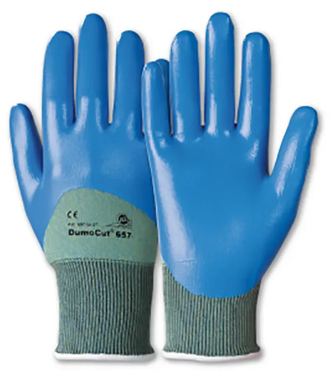 Schutzhandschuh DumoCut 657 -  8 - grün-blau / blau