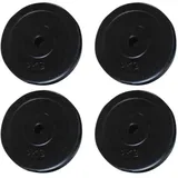 vidaXL Hantelscheiben Hantel-Set 4 Stk. 20 kg schwarz