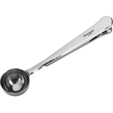 Westmark Kaffee-Dosierlöffel mit Verschlussklemme, Für 6 Gramm Kaffeepulver, Länge: 17,6 cm, Rostfreier Edelstahl, 15382270, Silber