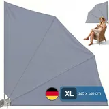 DEUBA Balkonfächer 140 x 140 cm Grau Polyester