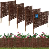 KOTARBAU Weidenpalisade Zaun-Set 60 x 40 cm Mehrfarbig