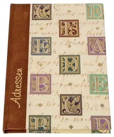 Adressbuch, A6, Florentiner Alphabet