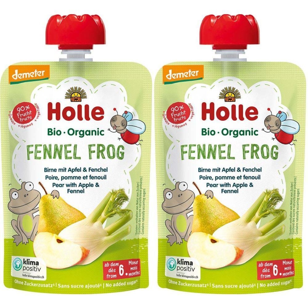 Holle Fennel Frog - Trinkflasche Birne, Apfel und Fenchel