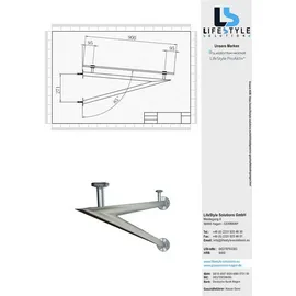 Glaszentrum Hagen Vordach 230 x 90 cm transparent