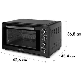 Klarstein Masterchef 60 Mini-Backofen 60l 2000W 100-230 °C Timer schwarz