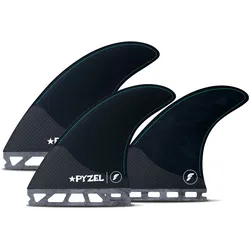 futures Thruster Fin Set PYZEL Honeycomb M Fin 25, Farbe: Schwarz, Finnenbox: futures