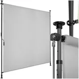 Tectake Klemmmarkise 160 x 300 cm Hellgrau