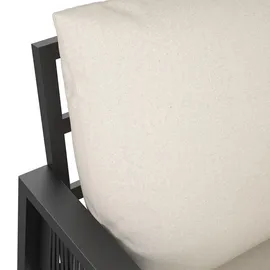 Tectake tectake® Garten-Lounge Set im Rope-Design mit Aluminiumgestell, höhenverstellbare Füße, Tisch mit Lamellenmuster