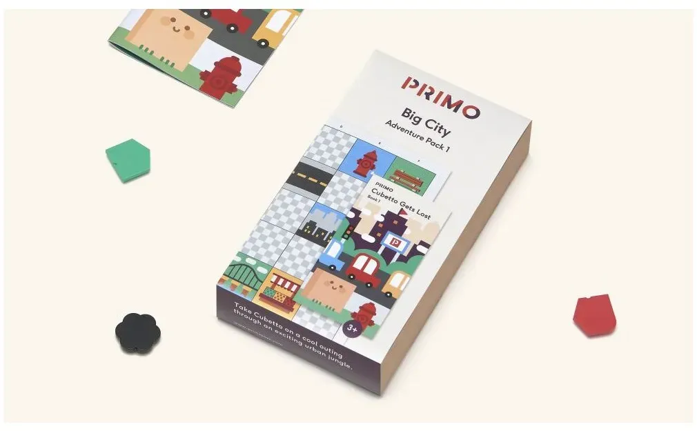 Primo Cubetto MINT Coding Abenteuer Paket Großstadt-Dschungel ab 3 Jahren (Geeignet für Montessori) - Deutsche Version