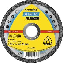 KLINGSPOR Trennscheibe A 60 TZ Special D125x1mm Bohr.22,23mm