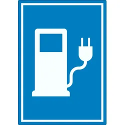 Stromtankstelle Aufkleber Elektrofahrzeug A2 (420x594mm)
