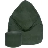 DreamRoots Sitzsack, Jadegrün, 70x105x70 cm, Oeko-Tex® Standard 100, Wohnzimmer, Hocker, Sitzsäcke, XXL Sitzsäcke