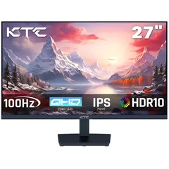 KTC H27T27 Gaming-Monitor, 27-Zoll 2560 x 1440 IPS-Bildschirm, 100 Hz Bildwiederholfrequenz, HDR10 1 ms Reaktionszeit, niedriges blaues Licht und flimmerfrei