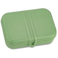 Koziol Lunchbox PASCAL L mit Trennsteg, spülmaschinengeeinget, Praktische Brotdose für die Schule oder die Arbeit, Farbe: grün
