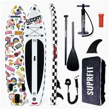 Suprfit SUP Board Set Funny Stickers 320 x 76 x 15 cm Weiß