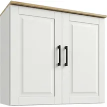 Home Affaire Hängeschrank HOME AFFAIRE "Meliss", weiß, honig, B:80cm H:75cm T:36cm, Massivholz, Schränke, Hängeschrank, aus massiver Kiefer, Breite 80 cm, Soft-Colse-Funktion
