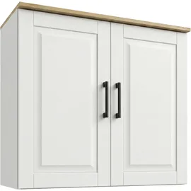Home Affaire Hängeschrank HOME AFFAIRE "Meliss", weiß, honig, B:80cm H:75cm T:36cm, Massivholz, Schränke, Hängeschrank, aus massiver Kiefer, Breite 80 cm, Soft-Colse-Funktion