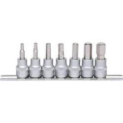 KS Tools 3/8" Bit-Stecknuss-Satz Innensechskant, 7-teilig