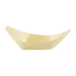 Greenbox Snackschalen Holzschiffchen, Holz, Hochwertige Snacktrays mit natürlicher Maserung in Schiffchenform, 1 Karton = 10 Packungen à 100 Stück, Länge: 11 cm