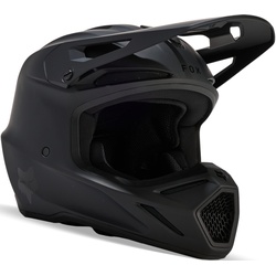 FOX V3 Solid Jugend Motocross Helm, schwarz, Größe L