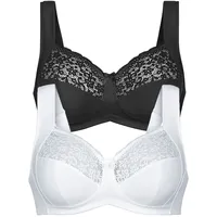Anita 2er Pack Entlastungs BH ohne Bügel Havanna 5813 Gr. 95D in Schwarz-Crystal - 95D
