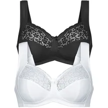 Anita 2er Pack Entlastungs BH ohne Bügel Havanna 5813 Gr. 95D in Schwarz-Crystal - 95D