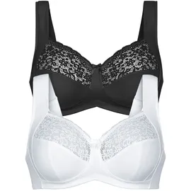 Anita 2er Pack Entlastungs BH ohne Bügel Havanna 5813 Gr. 95D in Schwarz-Crystal - 95D