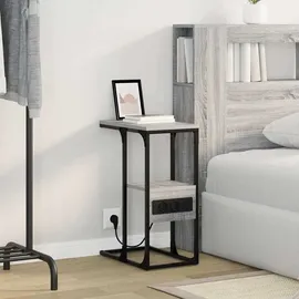 vidaXL Nachttisch Grau Sonoma 41,5 x 26 x 60,5 cm Holzwerkstoff