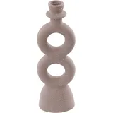 Beliani Kerzenständer NAOUSA Keramik Beige