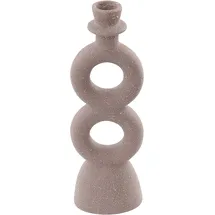 Beliani Kerzenständer NAOUSA Keramik Beige