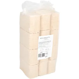 Lemodo Holzbriketts 10 kg Sack, Weichholzbriketts für lange Brenndauer, Briketts als Alternative zu Pellets