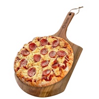 Chef Pomodoro - Pizzaschieber - 30 cm - Langer Griff für Extra Verbrennungsschutz - leichte Pizzaschaufel aus Akazienholz zur einfachen Benutzung - Perfekt als Backofenzubehör