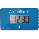 Parkwächter V1 automatische Parkscheibe gemäß der Straßenverkehrsordnung, Digitale Parkscheibe für das Auto, elektronische Parkuhr, blau, 105 x 60 x 13 mm