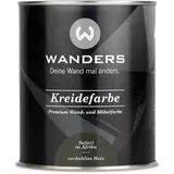 Wanders Shabby Chic Kreidefarbe 750 ml - Verkohltes Holz/Dunkles Braun - Küchenmöbellack und Möbelfarbe ohne Schleifen. Chalk Paint, für Holz & mehr. Hohe Deckkraft, schnell trocknend