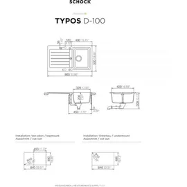 Schock Typos D-100 Einbau Onyx