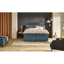 jette home Motor-Boxspringbett Jette Patch ¦ türkis/petrol ¦ Maße (cm): B: 202 H: 127