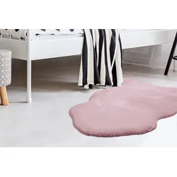 Fellteppich PADIRO "Rabbit Light Sheepskin 825", rosa, B:60cm H:23mm L:90cm, Mikropolyester, Teppiche, weiches Fellteppich-Imitat, Schlafzimmer, Kinderzimmer